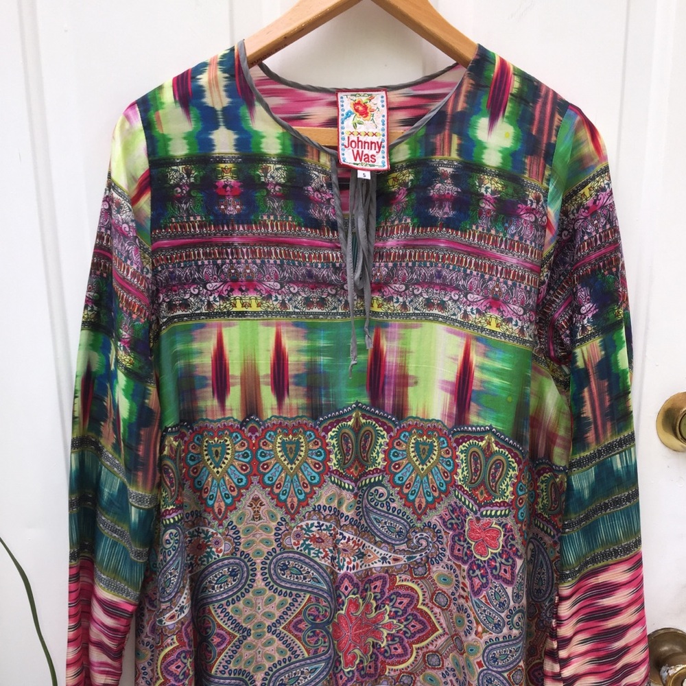 Johnny Was silk caftan ..